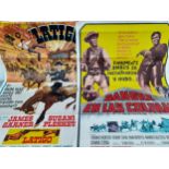 Vintage Western cinema posters to include Latigo, and Les Desperados, in Mexican, 8 in total