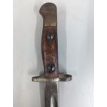 An Australian 1907 pattern sword bayonet, datEd 1918, by Lithgow Small Arms Factory, the blade