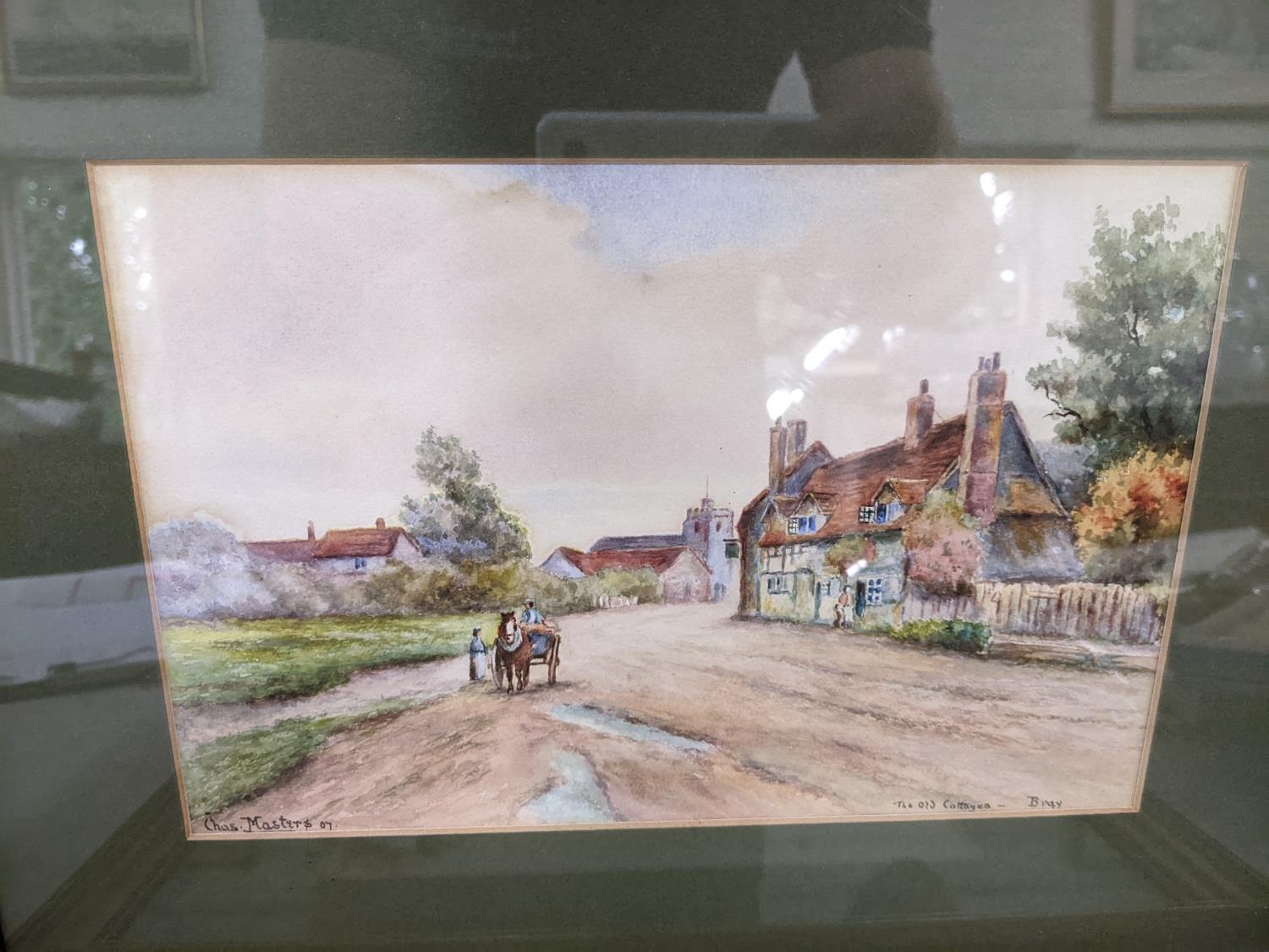 Two watercolours depicting local scenes of Bray and Clifton Hampden signed Chas Masterson 24cm x - Image 3 of 3