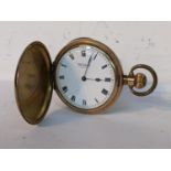 An early 20th century Waltham gold plated pocket watch Location: