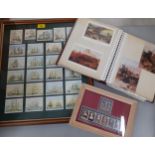 Collectors cigarette cards and postcards to include mounted Player's HMS Ship cards together with