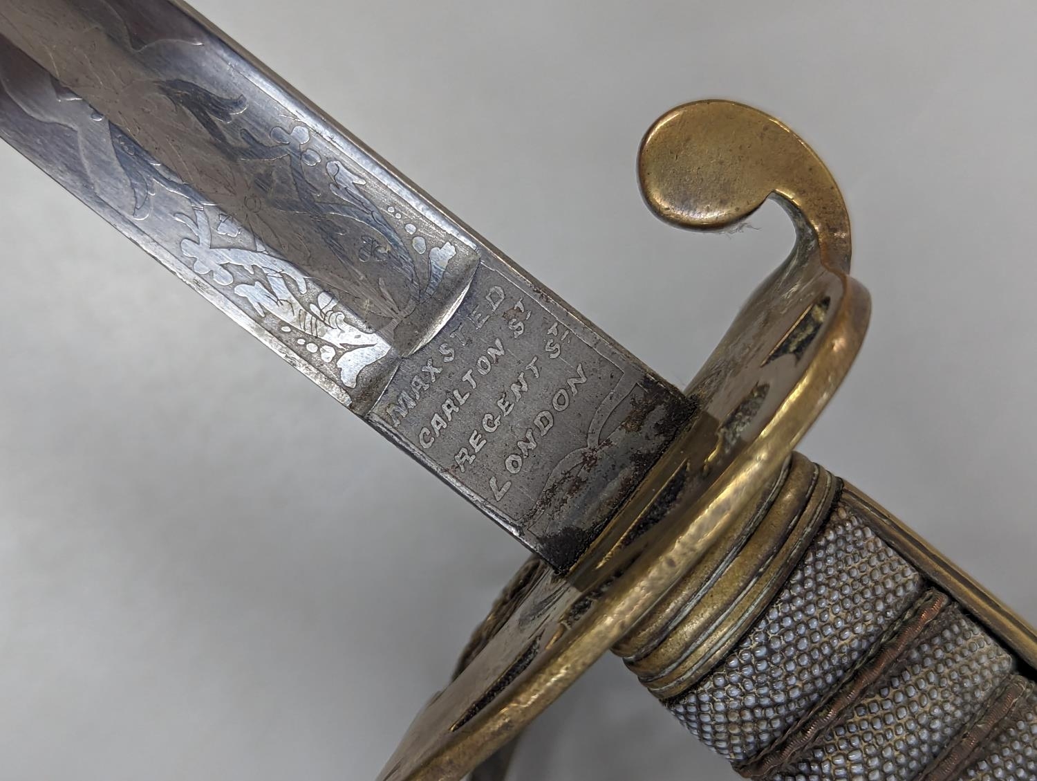 A Victorian 1854 pattern infantry Officers sword by Maxsted Carlton St, Regent Street, London, - Image 4 of 5