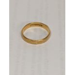 A 22ct gold wedding band, total weight 3.0g Location:
