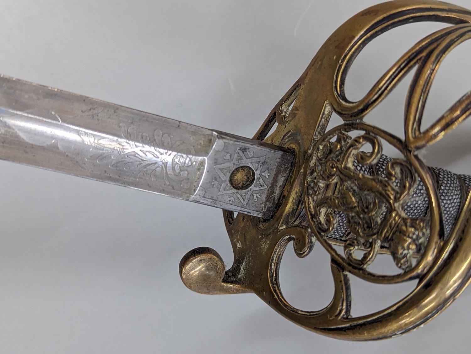 A Victorian 1854 pattern infantry Officers sword by Maxsted Carlton St, Regent Street, London, - Image 3 of 5