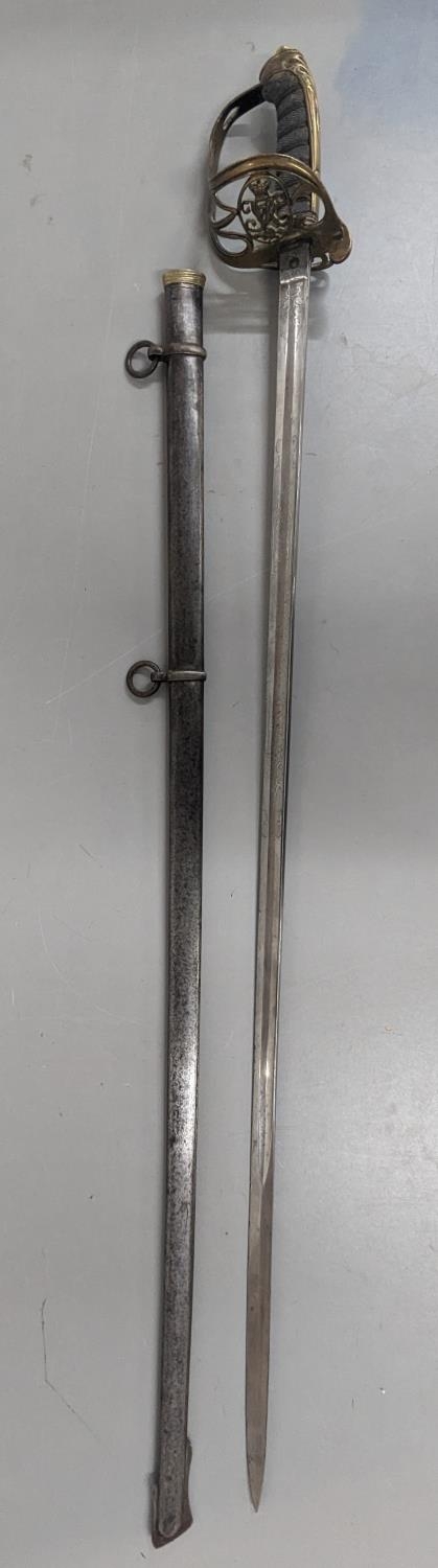 A Victorian 1854 pattern infantry Officers sword by Maxsted Carlton St, Regent Street, London, - Image 5 of 5