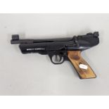 A Webley Hurricane .22 Air Pistol, A/F (in working order but one replace grip), Location: