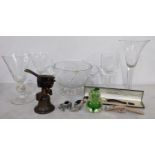 A mixed lot to include commemorative glass to include a Dartington limited edition glass, pin