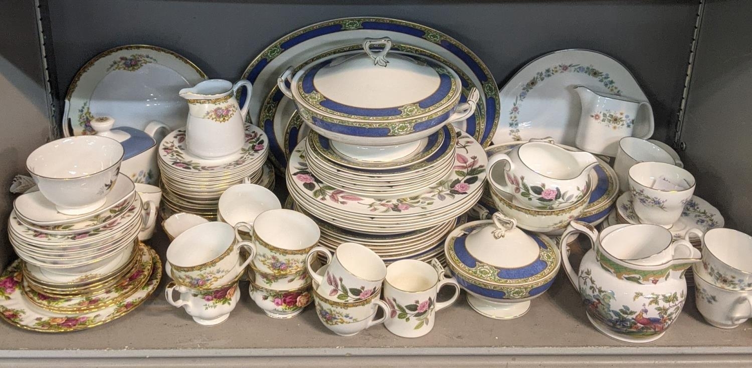 A mixed lot to include W H Grundley part dinner service, a part dinner, coffee and tea service,