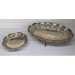 A matching set of Continental silver pin dishes, total weight 351.5g Location: