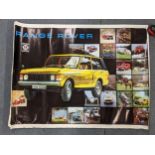 1970s Range Rover original UK Quad poster originally displayed at a cinema in Warwick, 30" x 40"