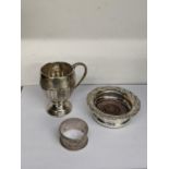 An early 20th century silver Christening cup engraved Hugh Gerald Digby 19.8.28, together with