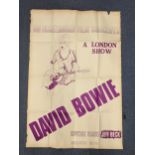 David Bowie very rare original Italian Ziggy Stardust film poster of the concert at Hammersmith