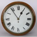 A 19th century walnut cased dial clock, the 12" dial having black Roman numerals and the English