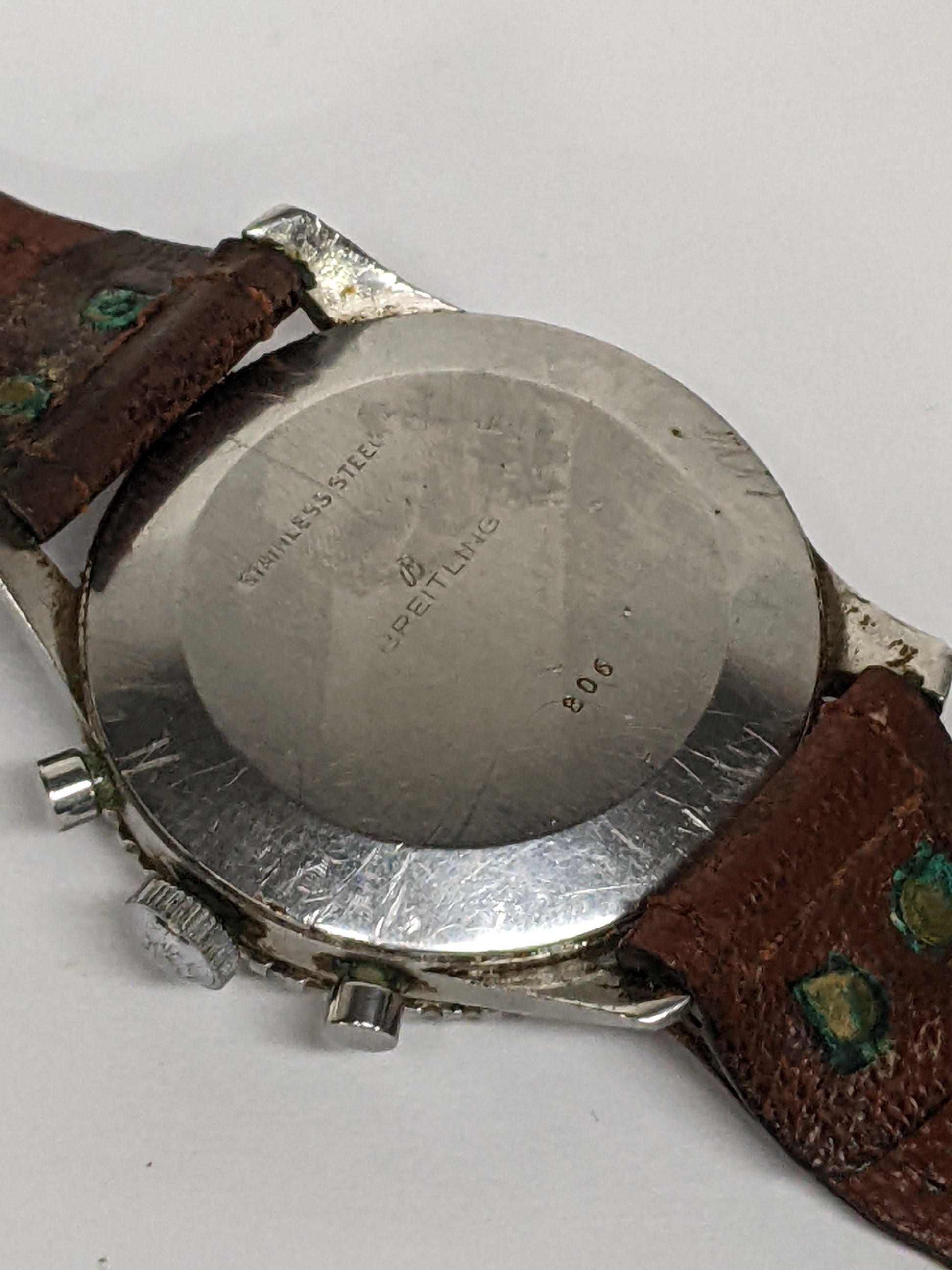 A Breitling Navitimer chronograph manual wind, gents stainless steel wristwatch, circa 1960s, having - Image 3 of 4