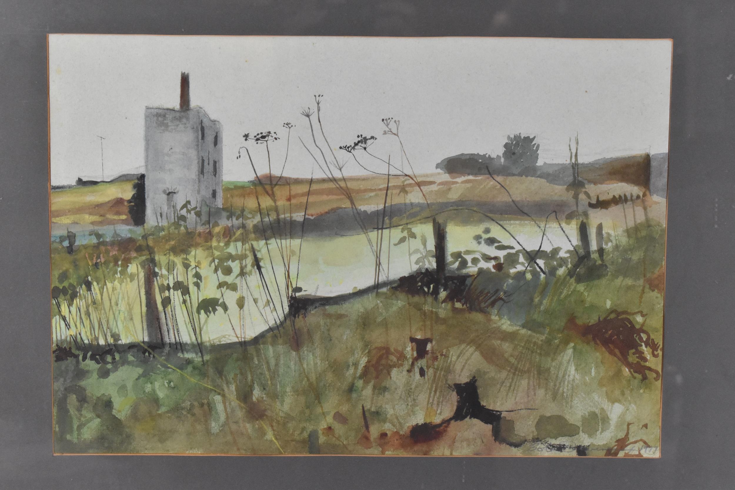 Richard Devereux (b.1940) British St Ives countryside scene, watercolour on paper, signed lower - Image 2 of 4