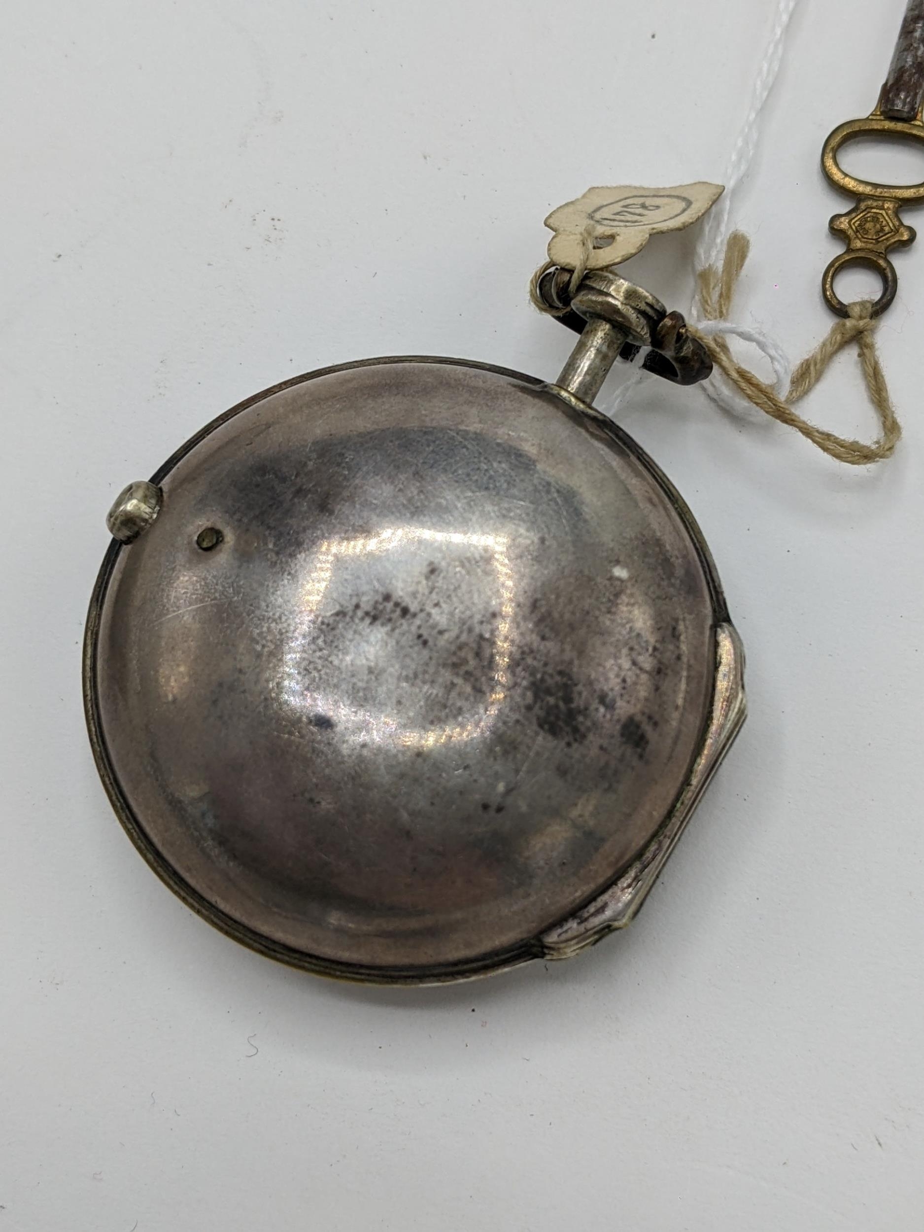 An early 19th century tortoise shell and silver cased pocket watch, designed for the Turkish market, - Image 7 of 12
