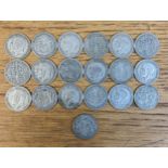 A quantity of early to mid 20th century post-1920 British half-Crowns, approximately 19, Location: