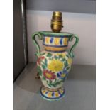 An early 20th century Beswick Venetian style painted table lamp Location: