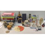 A mixed lot to include a Royal Doulton vase, Fina Motortonic glass bottle, BP Energol Motor oil