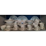 A Royal Doulton Hamilton bone china part dinner and tea service to include 7 tea cups, 6 saucers,