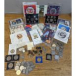 A collection of British and World coinage to include UK Brilliant Uncirculated Proof Sets to include