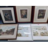 A pair of watercolours by B.K. Touchard of cottages by a lake, signed lower right hand corner