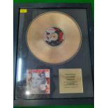 Two framed David Bowie gold presentation discs by EMI recognising over 1 million worldwide sales