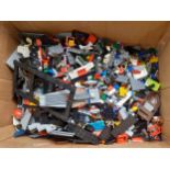A large quantity of Lego bricks, figures and accessories Location: RAM