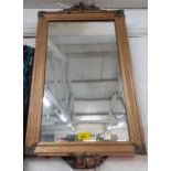 A vintage Barbola style mirror, 67cm x 36cm Location: