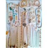 A quantity of mainly late 20th Century fashion jewellery to include silver gilt and silver items,