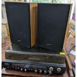 A Sanyo stereo music centre model G2001, together with two speakers Location:LWM