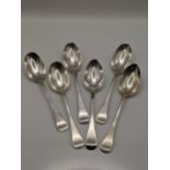 Six silver teaspoons hallmarked Sheffield 1906, total weight 108.2g Location: