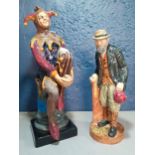 A Royal Doulton figure 'The Jester' HN 2016 together with 'The Gaffer' HN 2053 Location: 4.1