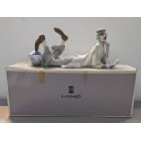 A large Lladro Daisa figure of a clown, numbered 4618 with original box.