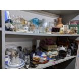 A mixed lot of household ceramics and glassware, cutlery, pictures, a Coalport coffee pot, a Spode