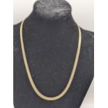 An Italian 9ct gold woven style necklace, total weight 6g Location: