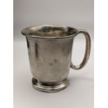 A mid 20th century silver Christening mug, engraved with the name 'Jean', hallmarked Sheffield