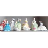 A quantity of late 20th Century Royal Doulton figures of ladies to include Clarissa, HN 2645.
