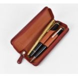 A Montblanc Meisterstuck Pix fountain pen and ballpoint pen, the fountain pen with 14ct gold nib,