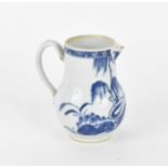 A Chinese Qing dynasty blue and white porcelain jug, 19th century, of typical form, decorated with