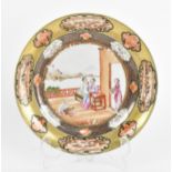 A Chinese Qing dynasty Famille Rose 'Rockefeller' plate, Qianlong/Jiaqing period, of circular form