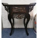A small Chinese black lacquer hardwood alter table