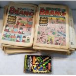 A collection of 1980s Beano comics together with a Spider-man pocket book Location: