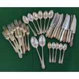 A Mappin & Webb silver plated set of cutlery and flatware Location: