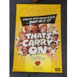 That's Carry On, UK One sheet film poster Location: