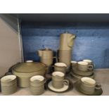 A Denby Chevron style part service A/F to include teapot, tureen, jug, cups and saucers Location: