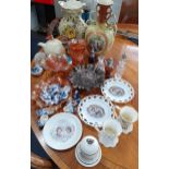 Carnival glass, commemorative china and other 20th century household items Location:RAB