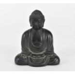 A small Japanese metal model of the Buddha of Kamakura, in the lotus position, 20th century, with