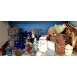 Vintage kitchen ware and medicine bottles, mixed domestic glassware, collectables and a quantity