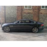 Car - A Jaguar XF R-Sport 1 Auto 21 petrol, 2017 in black with a black leather interior, only 5661